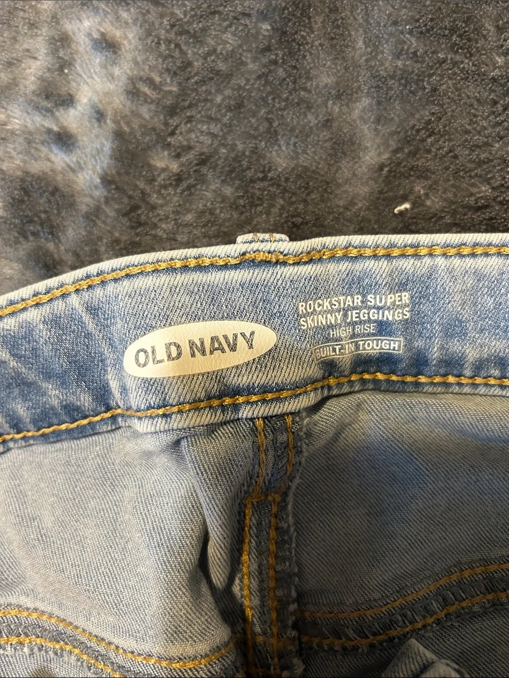 Old Navy Light Blue girls rockstar super Skinny Jeans - Button Fly 14